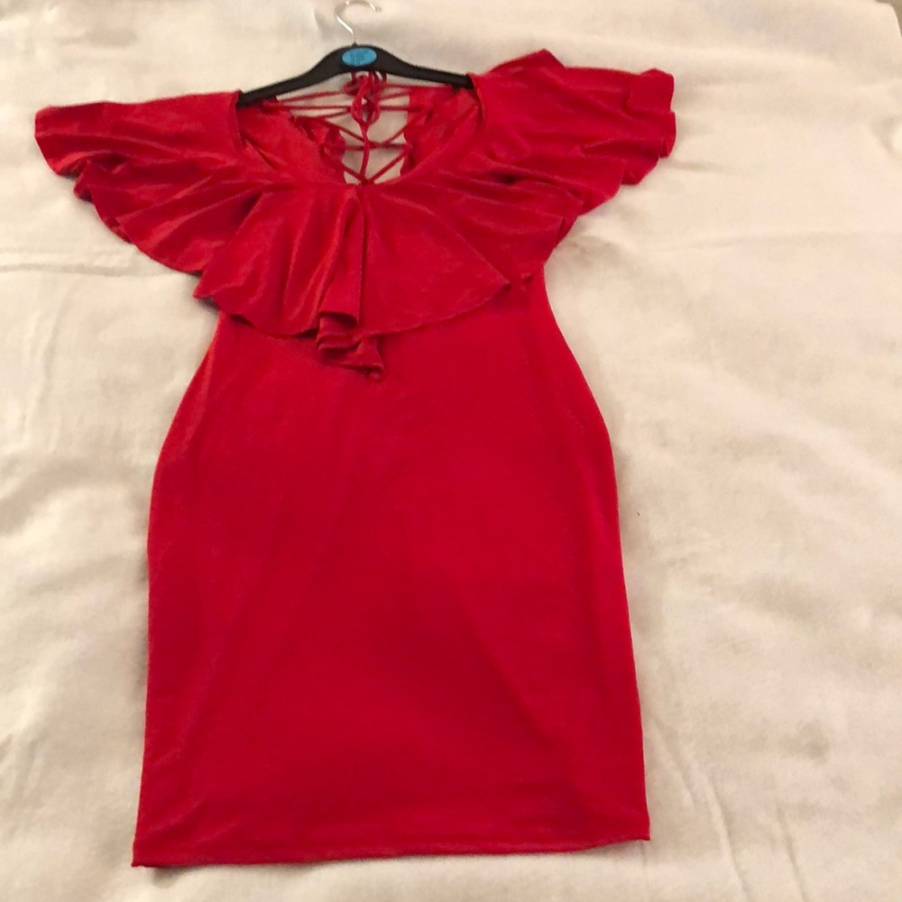 Red Bodycon dress.